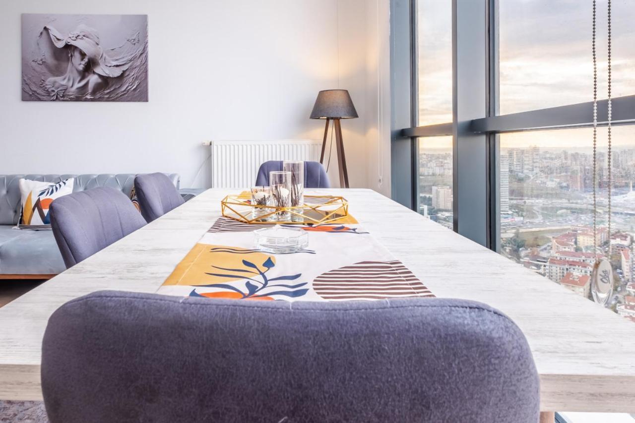 Charming Flat With City View In Atasehir Estambul Exterior foto